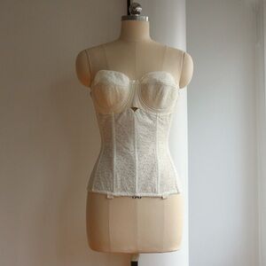 1950's Maidenform Cream Lace Bustier